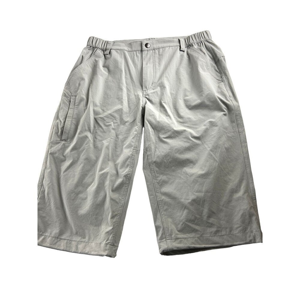 Baleaf Men's Lightweight Quick-Dry Hiking Shorts M Elastic Waistband‎ Light Gray